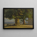 Vieil arbre e vista su una vasta pianura - Jakob Becker — quadro incorniciato alla parete