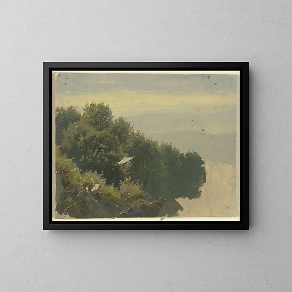 Foresta di latifoglie - Jakob Becker — quadro incorniciato alla parete