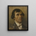 Studio di ritratto di un uomo - Jakob Becker — quadro incorniciato alla parete