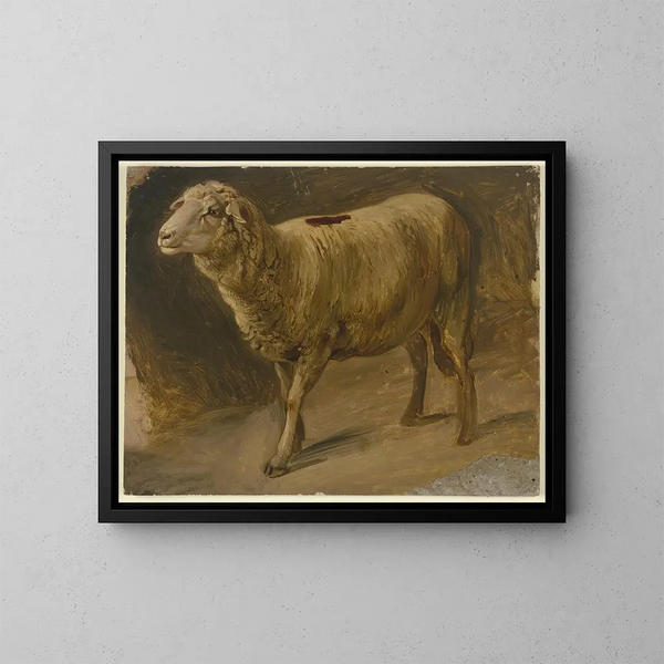 Moutons - Jakob Becker — quadro incorniciato alla parete