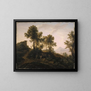 Paesaggio italiano - Jakob Christoph Miville — quadro incorniciato alla parete
