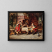 Una partita di carte - Jakob Emanuel Gaisser — quadro incorniciato alla parete