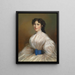 Ritratto di una dama in abito bianco - Jakob Franz Nitschner — quadro incorniciato alla parete