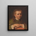 Ritratto di Agnès, la figlia dell'artista - Jakob Grünenwald — quadro incorniciato alla parete