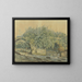 Ponte in pietra in rovina su un ruscello invaso da cespugli e piante - Jakob Philipp Hackert — quadro incorniciato alla parete