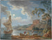 Vista della ceramica di Marieberg vicino a Stoccolma con barche e pescatori - Jakob Philipp Hackert — vista dell’opera