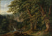 Paesaggio boscoso con il ragazzo Horace addormentato circondato da colombe - Jakob Philipp Hackert — vista dell’opera