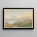 Vista di Sigriswil con il Niesen e il lago di Thun - Jakob Samuel Weibel — quadro incorniciato alla parete