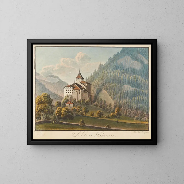 Château de Wimmis - Jakob Samuel Weibel — quadro incorniciato alla parete