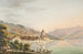 Vista del castello di Oberhofen sul lago di Thun - Jakob Samuel Weibel — vista dell’opera
