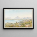 Vista disegnata dal villaggio di Sigriswil sopra il Lago di Thun - Jakob Samuel Weibel — quadro incorniciato alla parete