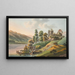 Vista del castello di Ringenberg sul lago di Brienz - Jakob Samuel Weibel — quadro incorniciato alla parete