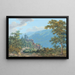 Fortezza in un paesaggio montano all'alba - Jakob Wilhelm Huber — quadro incorniciato alla parete