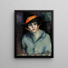 Donna con cappello - Jalmari Ruokokoski — quadro incorniciato alla parete