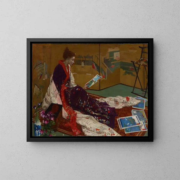 Caprice en violet et oro: L'écran doré - James Abbott McNeill Whistler — quadro incorniciato alla parete