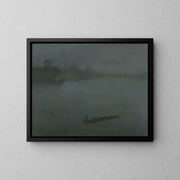 Notturno in blu e argento - James Abbott McNeill Whistler — quadro incorniciato alla parete