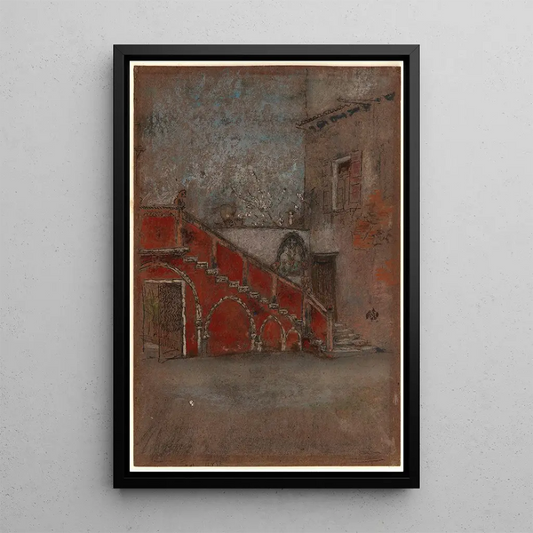 James Abbott McNeill Whistler - The Staircase Note in Red.webp