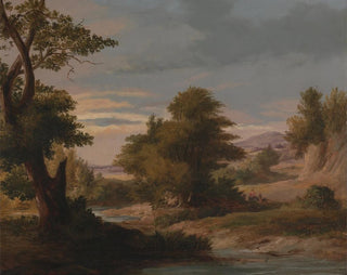 James Arthur OConnor - A Wooded River Landscape with Mother and Child.webp