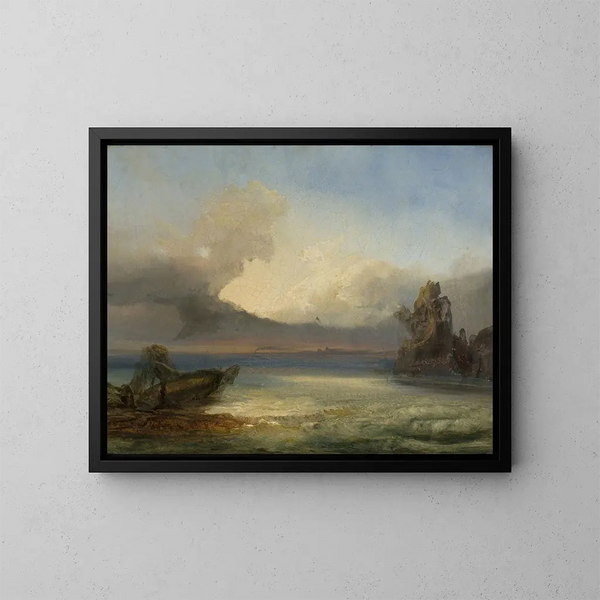Paesaggio marino - James Baker Pyne — quadro incorniciato alla parete