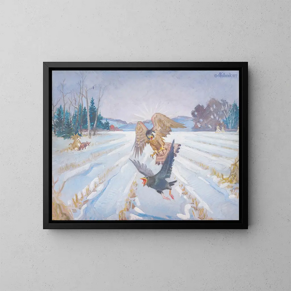 Carrière de faucons crécerelles - James C. Kulhanek — quadro incorniciato alla parete