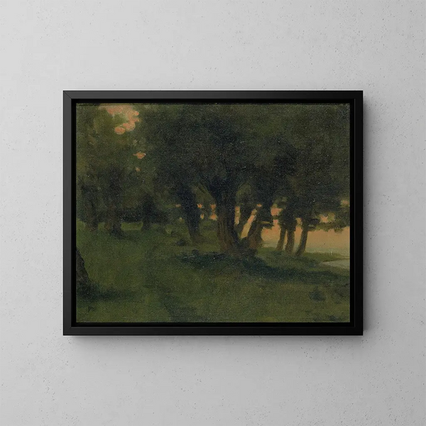 sulle rive del Reno vicino a Saint-Germain au Mont d'Or - James Carroll Beckwith — quadro incorniciato alla parete