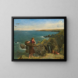 I raccoglitori di funghi - James Clarke Hook — quadro incorniciato alla parete