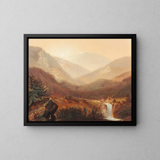 Cascata e colline lontane - James David Smillie — quadro incorniciato alla parete