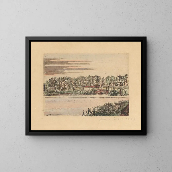 Il ponte di legno a Ostenda - James Ensor — quadro incorniciato alla parete