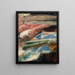 Tessuti blu e rosa - James Ensor — quadro incorniciato alla parete