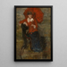 Dame au parasol rouge - James Ensor — quadro incorniciato alla parete