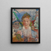 Vecchia signora con maschere - James Ensor — quadro incorniciato alla parete