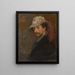 Autoritratto con cappello fiorito - James Ensor — quadro incorniciato alla parete