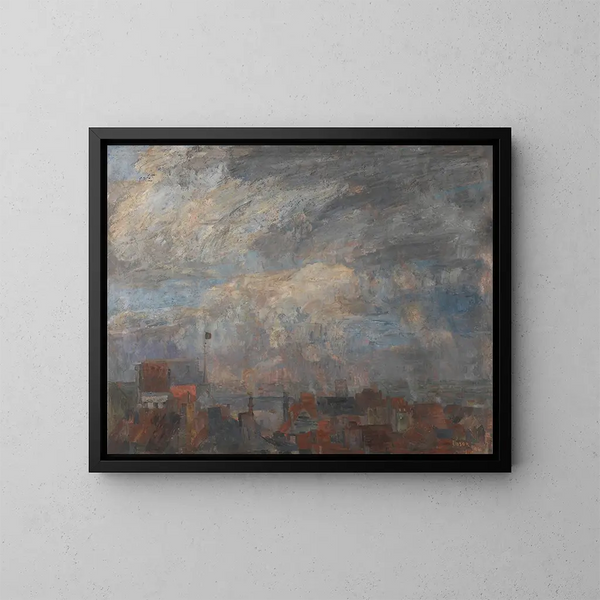 I tetti di Ostenda - James Ensor — quadro incorniciato alla parete