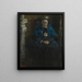 Donna con scialle blu - James Ensor — quadro incorniciato alla parete