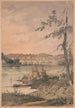 Garçons pêchant sur les rives de la rivière Schuylkill à Philadelphie - James Fuller Queen — vista dell’opera