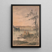 Garçons pêchant sur les rives de la rivière Schuylkill à Philadelphie - James Fuller Queen — quadro incorniciato alla parete