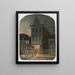 Scena di caserma dei pompieri a Filadelfia che mostra i pompieri della Weccacoe Engine Co. - James Fuller Queen — quadro incorniciato alla parete
