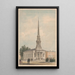 La quarta chiesa battista angolo nord-ovest delle strade Fifth e Buttonwood Philadelphia - James Fuller Queen — quadro incorniciato alla parete