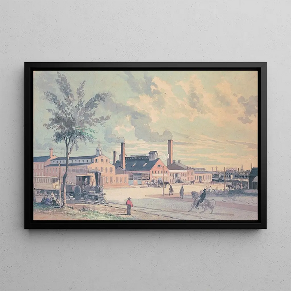 Fabbrica di amido di West Philadelphia - James Fuller Queen — quadro incorniciato alla parete