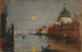 Santa Maria della Salute depuis le Grand Canal avec une pleine lune, Venise - James Jebusa Shannon — vista dell’opera
