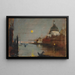 Santa Maria della Salute depuis le Grand Canal avec une pleine lune, Venise - James Jebusa Shannon — quadro incorniciato alla parete