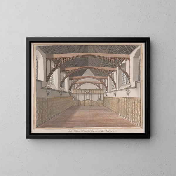 Château de Herstmonceux, Sussex de l'Est, La Salle - James Lambert de Lewes — quadro incorniciato alla parete