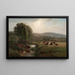 Mattino in Nuova Inghilterra - James McDougal Hart — quadro incorniciato alla parete
