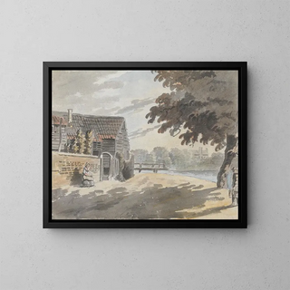 Maison près d'un pont - James Miller — quadro incorniciato alla parete