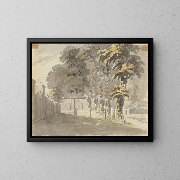 Casa con alberi - James Miller — quadro incorniciato alla parete