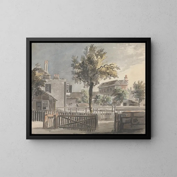 Albero al centro delle case - James Miller — quadro incorniciato alla parete