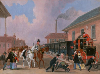 Le Royal Mail de Louth à Londres en train depuis Peterborough, Northamptonshire oriental - James Pollard — vista dell’opera