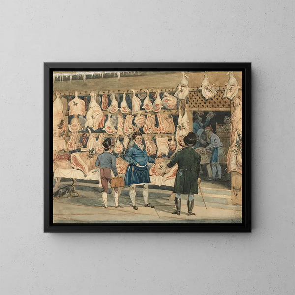 Il Mercato della Carne - James Pollard — quadro incorniciato alla parete