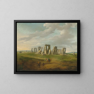 James Ross - Stonehenge with a carriage and travellers on horseback.webp