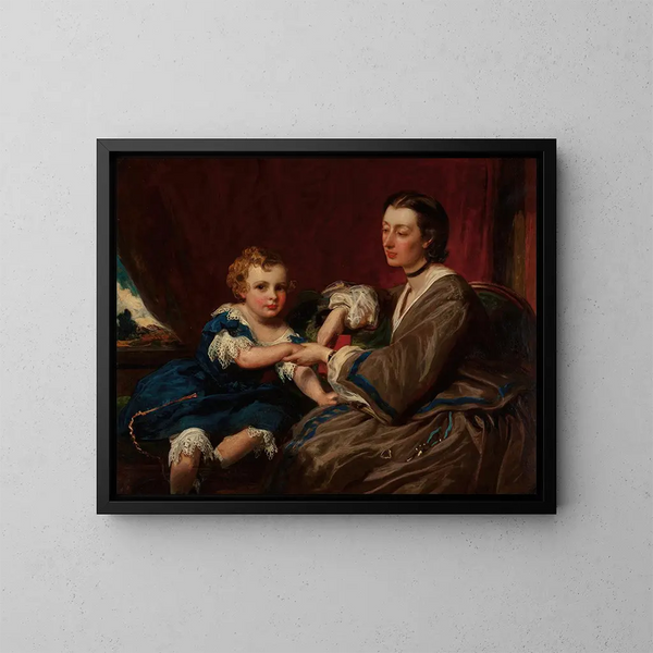 Una madre e sua figlia - James Sant — quadro incorniciato alla parete